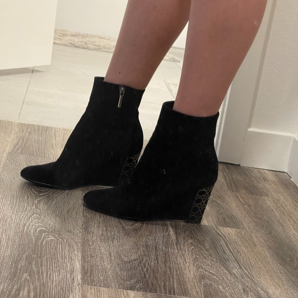 Dior Boots Women Size 6.5 Suede Black - Picture 7 of 7
